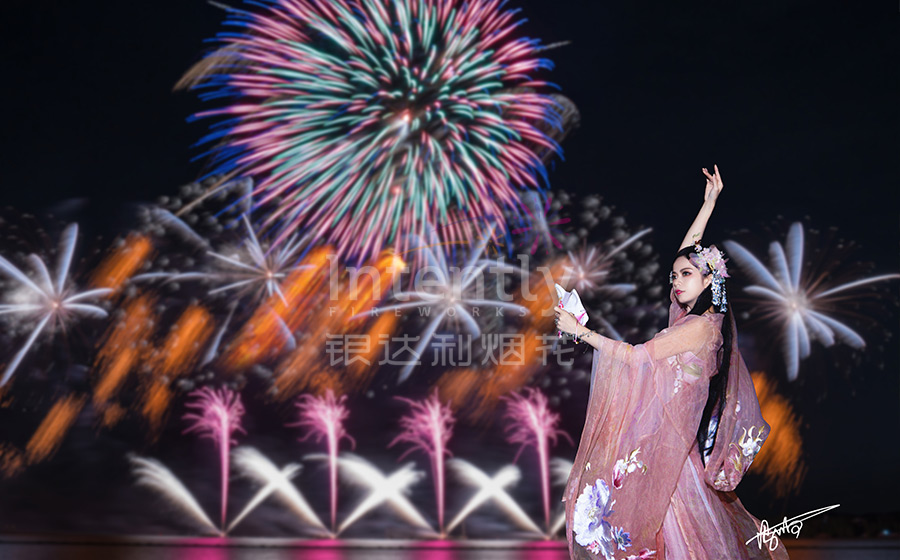 无锡鼋头渚双节水上音乐烟花大会